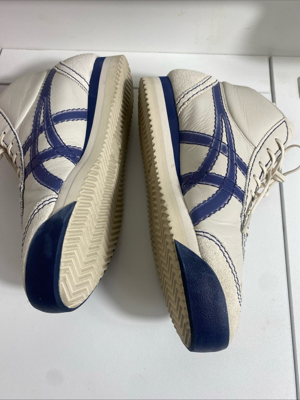 Onitsuka Tiger Mexico 66 SD M PF High Top Men's Size 5.5 Beige Blue New W/O Box - Picture 12 of 16